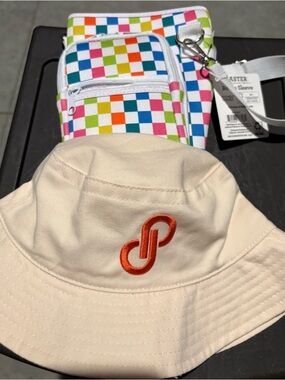 Kids Beige Cap with Orange Logo - Stylish Sun Hat